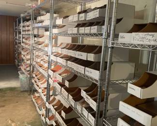 Rack and Boxes of Craft Supplies