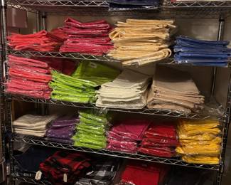 Large Collection of Pillow Covers, Throw Pillow Covers, Laundry Bags, Sacks, Shoe Bags, Zippered Cosmetic Bags, Garden Flags and Wine Bags. (Most still in boxes)