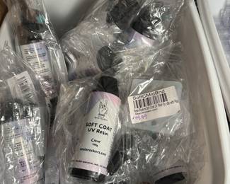 soft coat uv resin with plug. great for making snow globe tumblers.