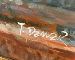 IMPRESSIONIST PAINTED FLORAL STILL LIFE, SIGNED 'T. DENVER'