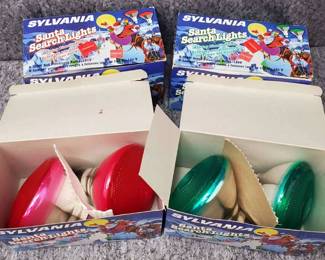 Sylvania Santa Search Light Green and Red Floodlights