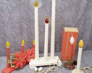 Mid Century Electric Candles, Candoliers, Flame Bulbs
