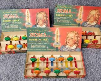 Vintage Noma Bubble Light Bulbs come in Original Boxes
