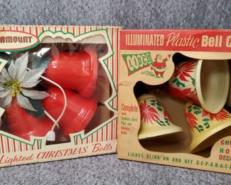 Vintage Lighted Christmas Bells in Original Boxes