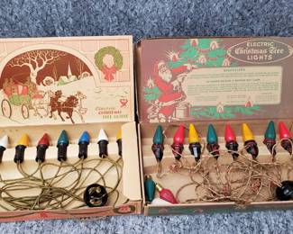 Vintage Christmas Lights in Original Boxes