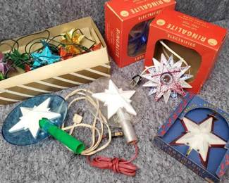 Vintage Christmas Tree Top Stars and Lights