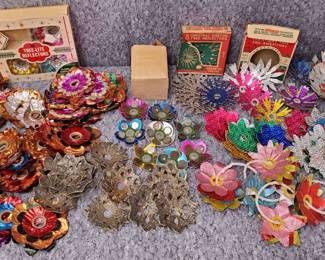 Vintage Foil and Shiny Cardboard Bulb Reflectors