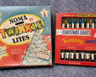 Mid Century Radiant and Noma Twinkling Christmas Lights
