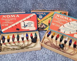 Two Vintage Noma Christmas Lights in Original Boxes