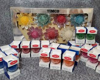 Vintage Timco Frosted Ice Lights Ice Light Bulbs