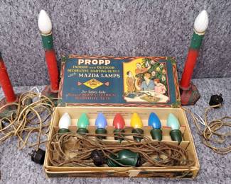 Vintage Electric Candles and Propp Christmas Lights