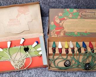 Two Vintage Christmas Lights in Original Boxes