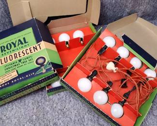Vintage Fluorescent Christmas Lights and Bulbs