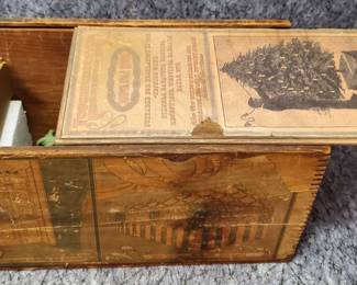 Antique Christmas Light with Original Wooden Box