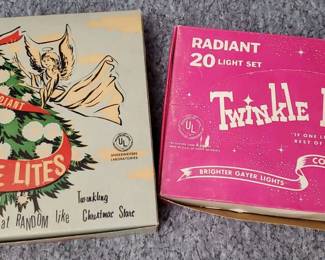 Vintage Librizzi White Sparkle Lites, Twinkle Lights in Original Boxes