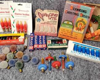 Vintage Christmas Lights Collectors Bulbs Assortment