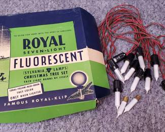 Vintage Fluorescent Chrismtas Ball and Candle Lights Bulbs