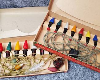 Mid Century Royal and Noma Christmas Lights in Original Boxes