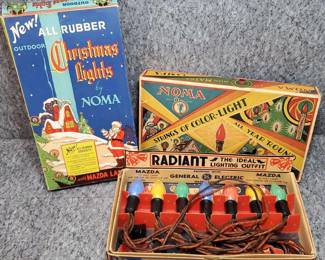 Mid Century Noma and Radiant Holiday Lights Original Boxes
