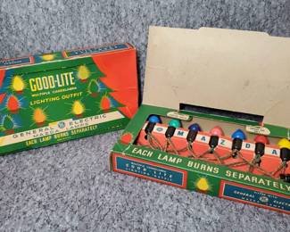 Mid Century Mazda GoodLite Christmas Lights in Original Boxes