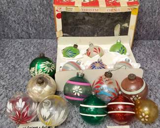 Antique and Mid Century Hand Crafted Glass Ornaments