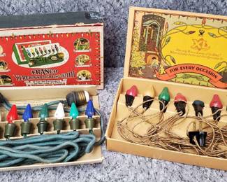 Antique Christmas Lights in Original Boxes