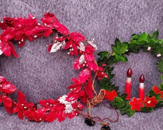 Vintage Noma Light Up Candle Wreaths
