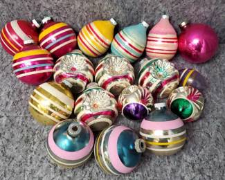 Vintage Shiny Brite Glass Christmas Ornaments