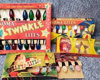 Vintage Noma Twinkle, SantaLites, Candle Halos
