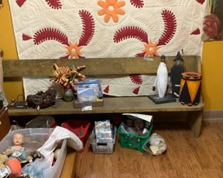 Sold quilt and bench