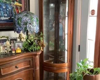 Corner curio glass shelves 6’4”t x 27”