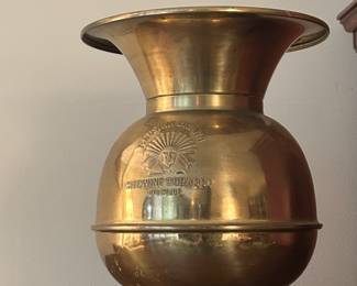 Union Pacific Railroad Vintage Brass Spittoon 1920's