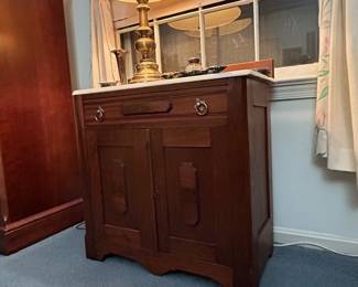 Antiques Walnut Washstand