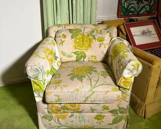 Vintage Floral Accent Chair