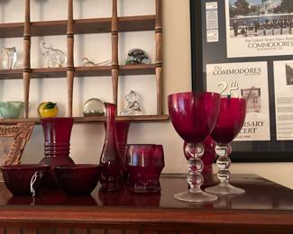 Vintage 1950's Ruby Glasses