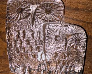 Vintage Blenko DAS designs Don Shephard ice floe owl art glass