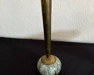 Delft Holland marble, iridescent hand painted bud vase