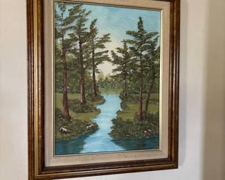 Landscape oil on canvas painting