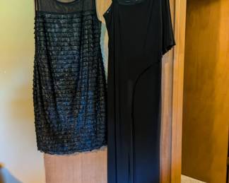 Black evening dresses, size 16 & 14