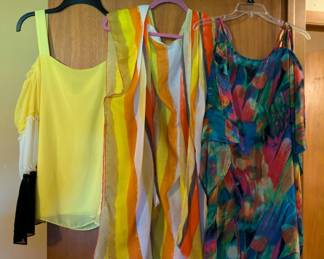 Colorful tops, size L to XL
