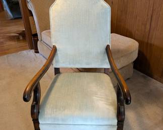 Antique high back chair