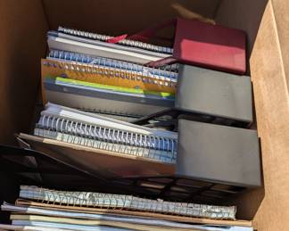 Notebooks, binders etc