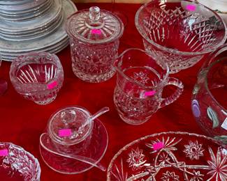 Crystal serving dishes