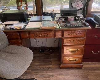 Desk and office chair