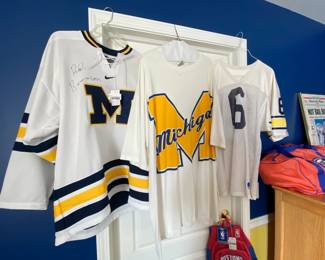 Signed U of M Red Berenson jersey