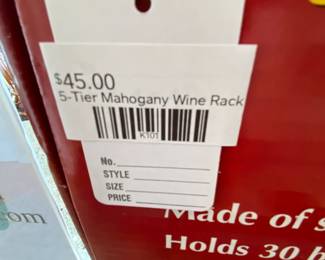 5-Tier Mahogany Wine Rack