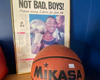 Detroit Free Press framed sports posters