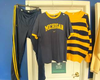 Michigan t-shirt,  Michigan sweatpants, Michigan sweater
