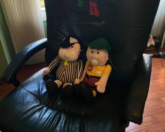 Green adjustable golf desk chair, Rip apart dolls