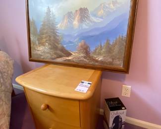 Lee Industries bedroom set, Landscape painting